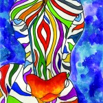 Multicolored Zebra painting